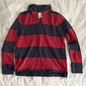 Boys Red and Blue Striped Pullover